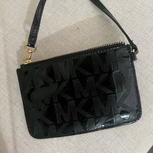 Michael Kors Glossy Black Wristlet